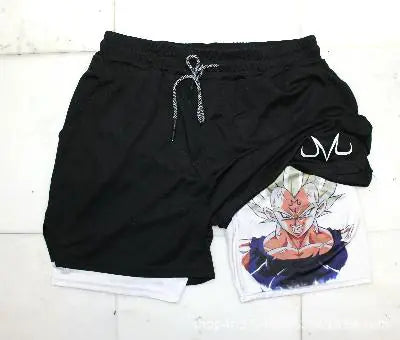 Men's Sporty anime, Breathable Workout Shorts