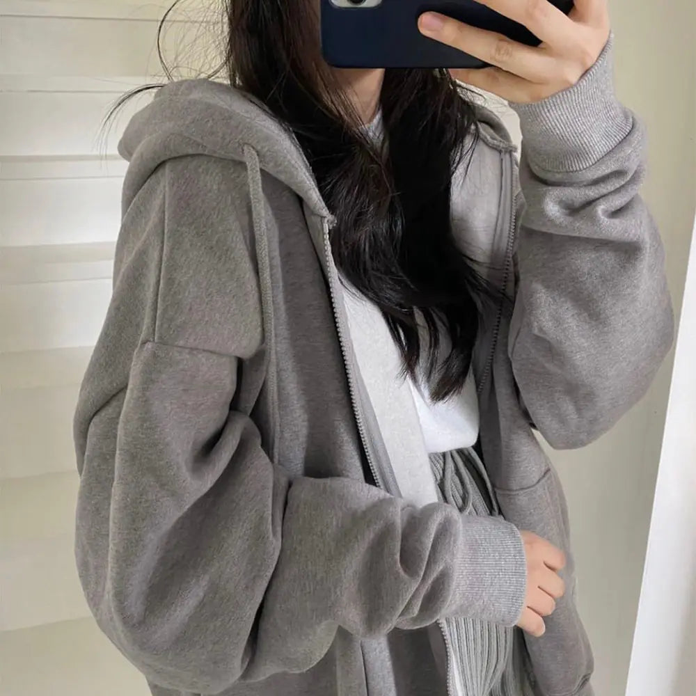 Women's Long Sleeve Zipper Hoodie