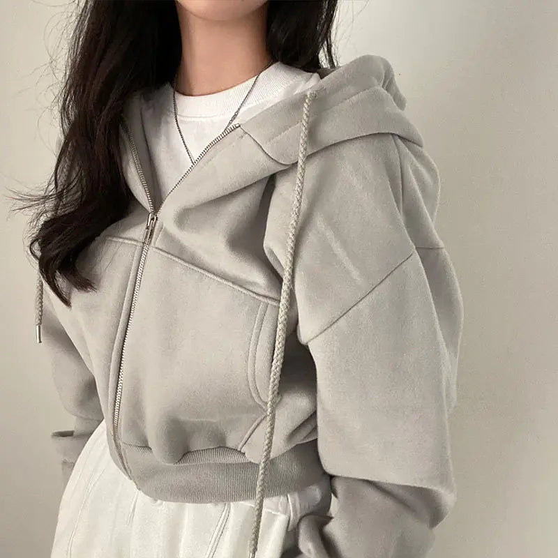 Women's Long Sleeve Zipper Hoodie