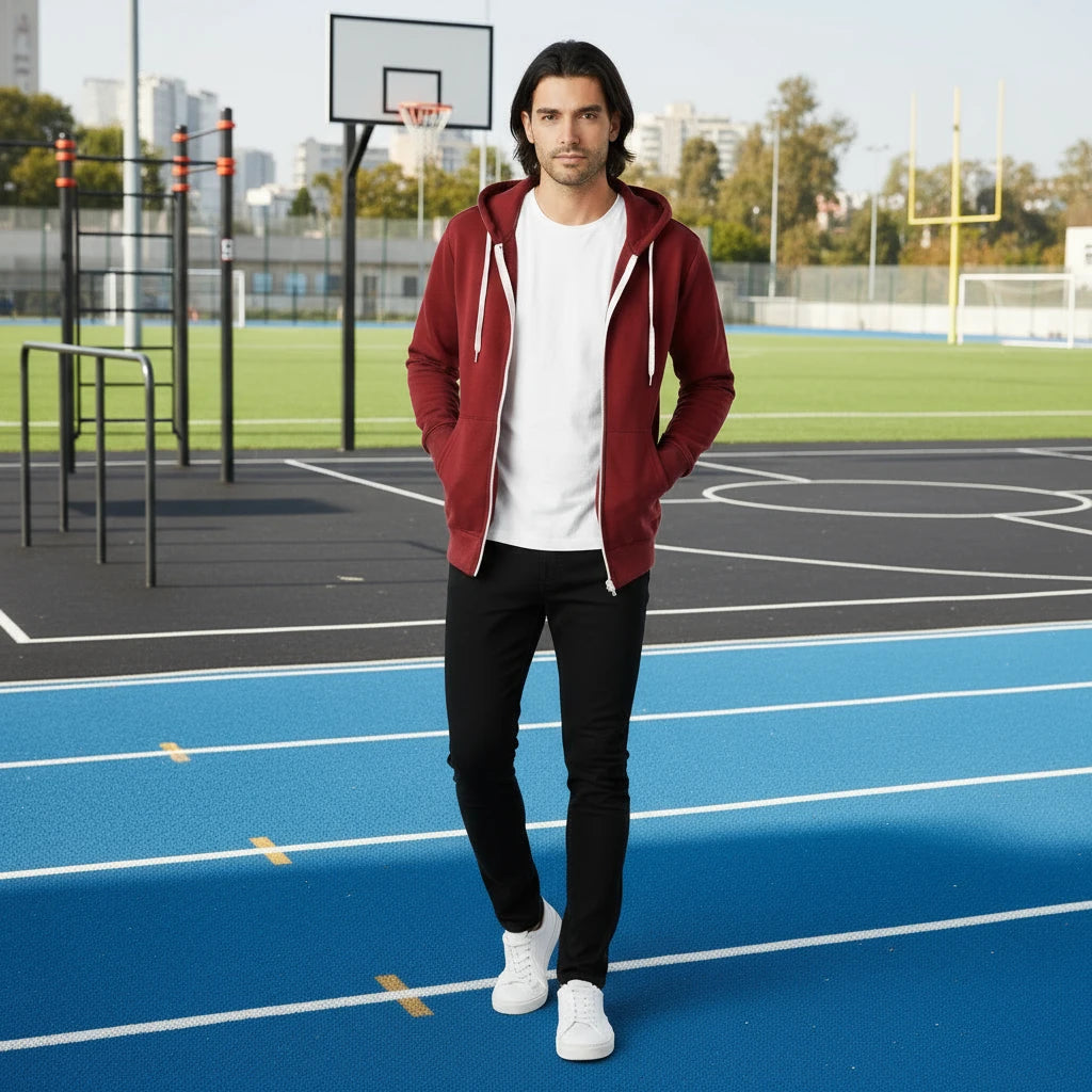 Men's Cotton  Hoodie Sweatshirt Jacket