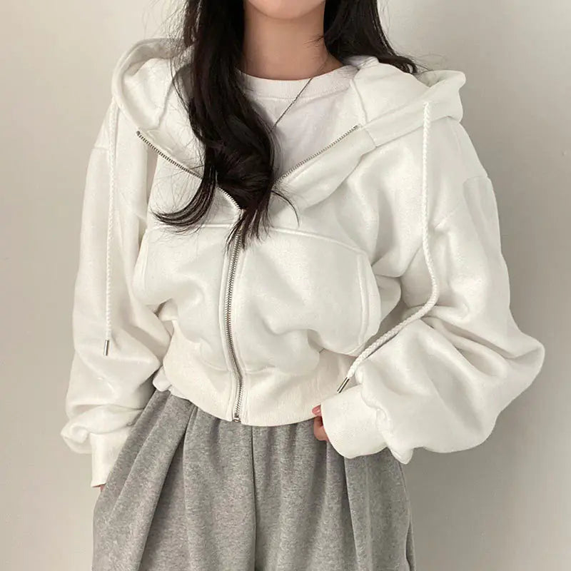 Women's Long Sleeve Zipper Hoodie