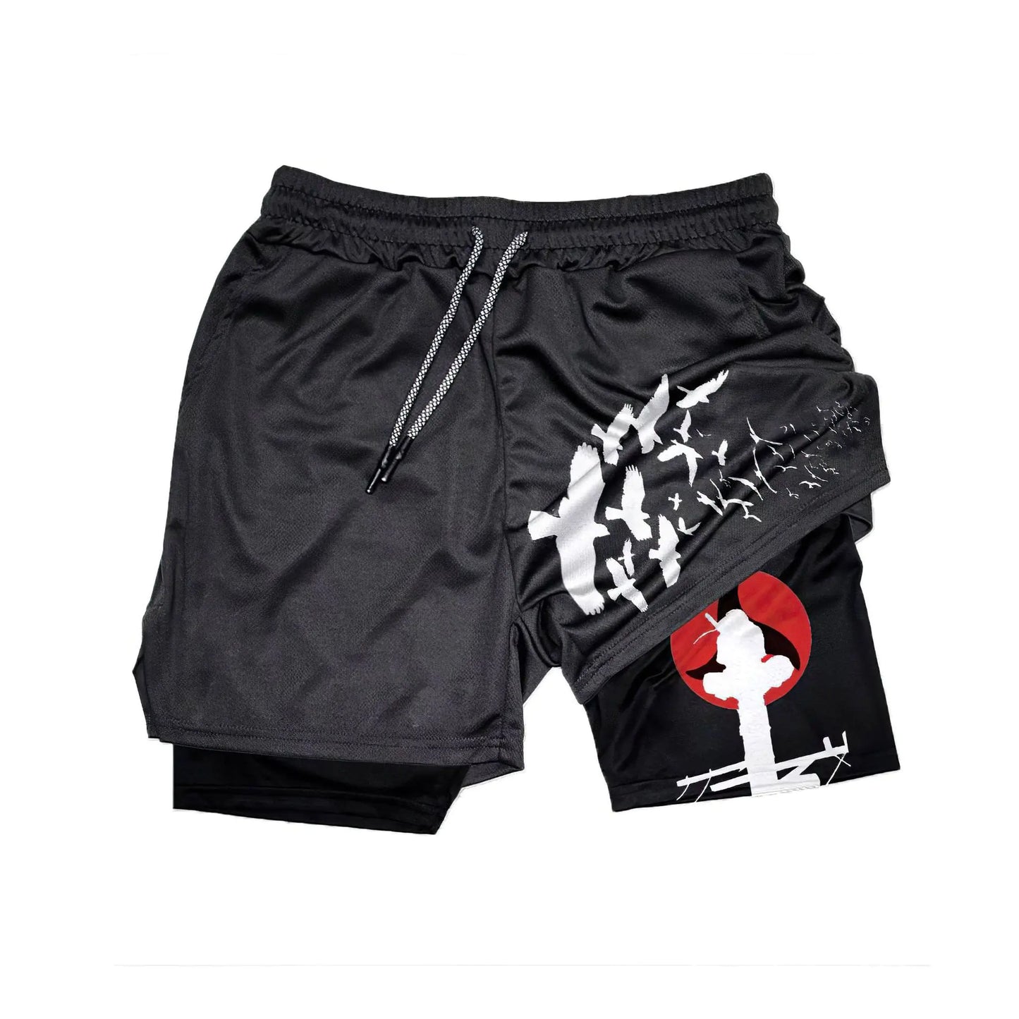 Men's Sporty anime, Breathable Workout Shorts