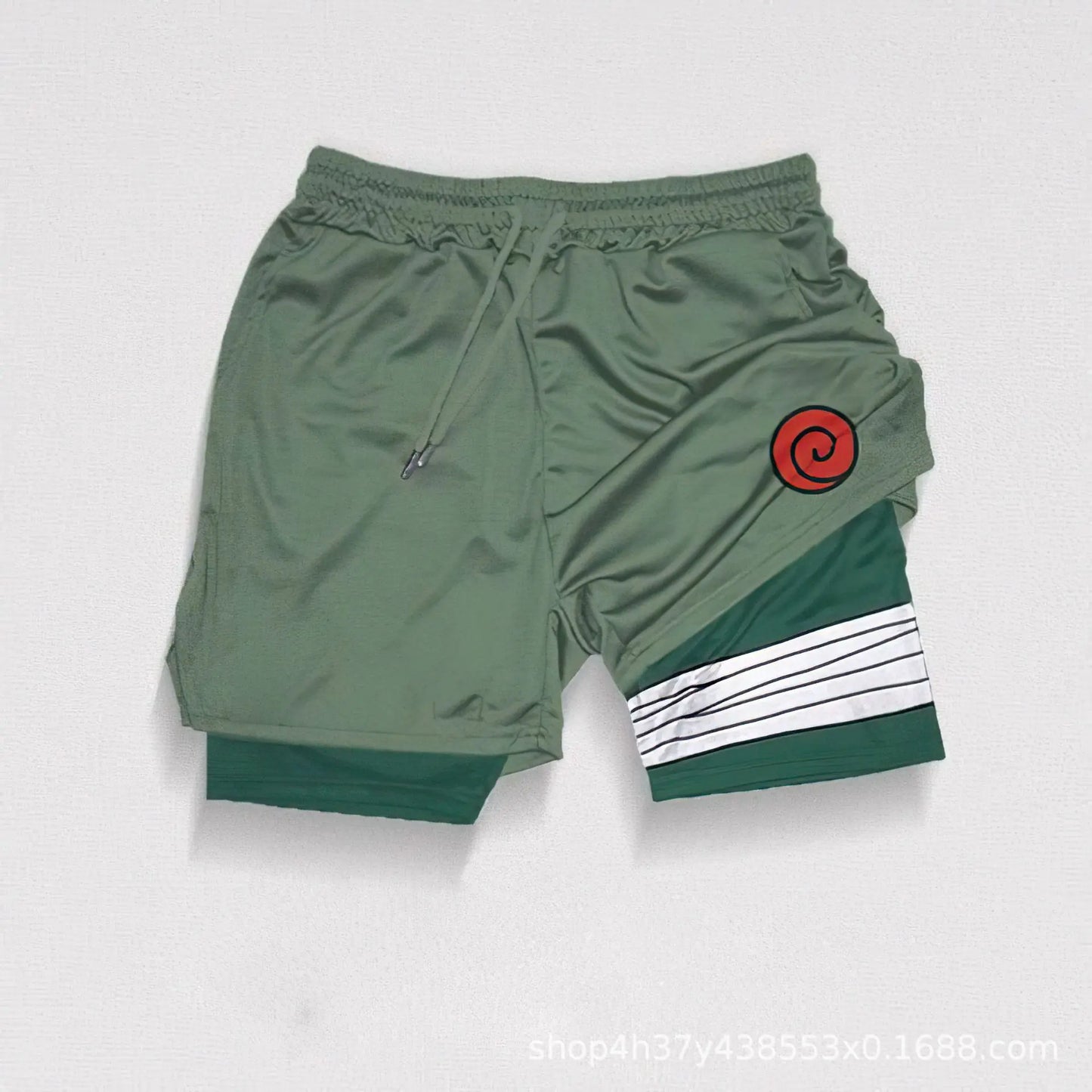 Men's Sporty anime, Breathable Workout Shorts