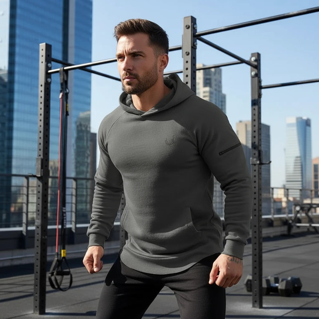 Men's Hoodie with Side Zipper