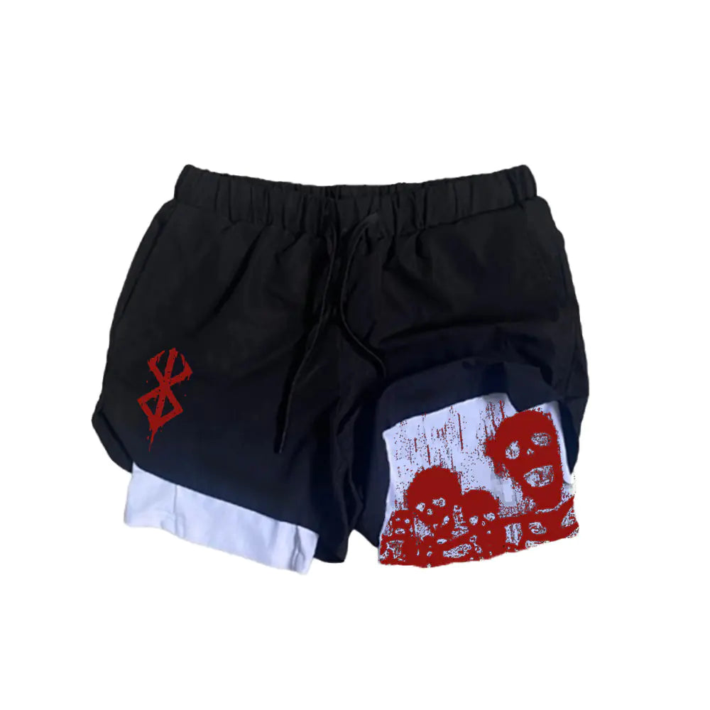 Men's Sporty anime, Breathable Workout Shorts
