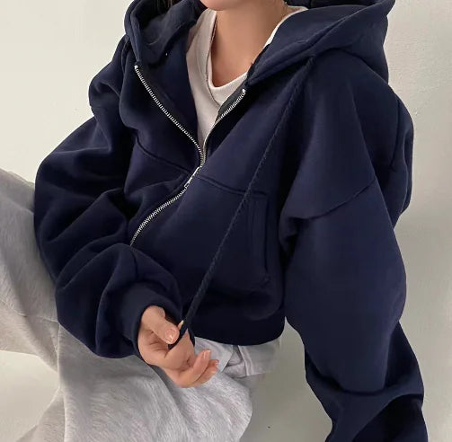 Women's Long Sleeve Zipper Hoodie