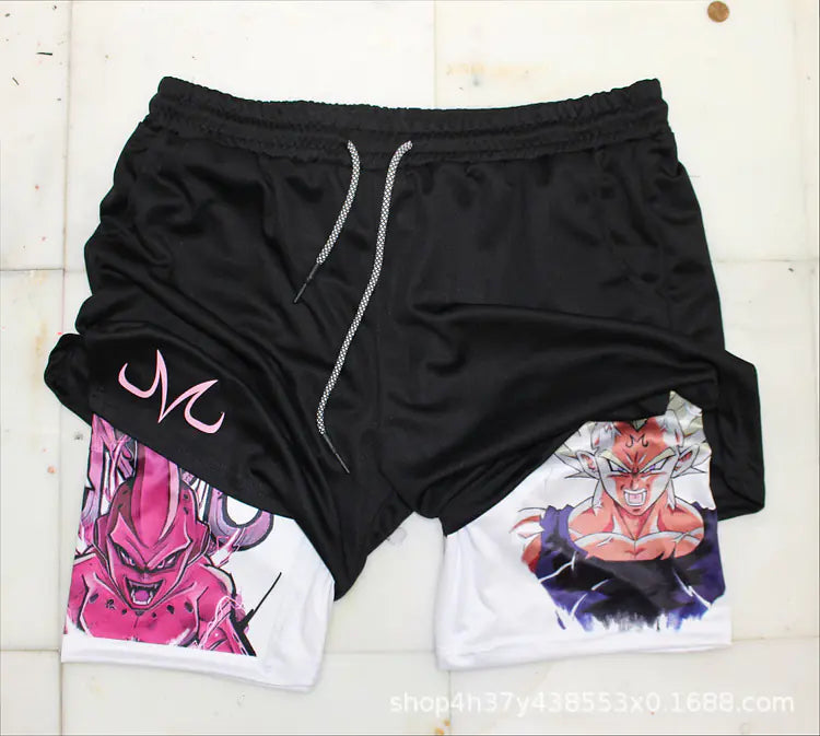 Men's Sporty anime, Breathable Workout Shorts