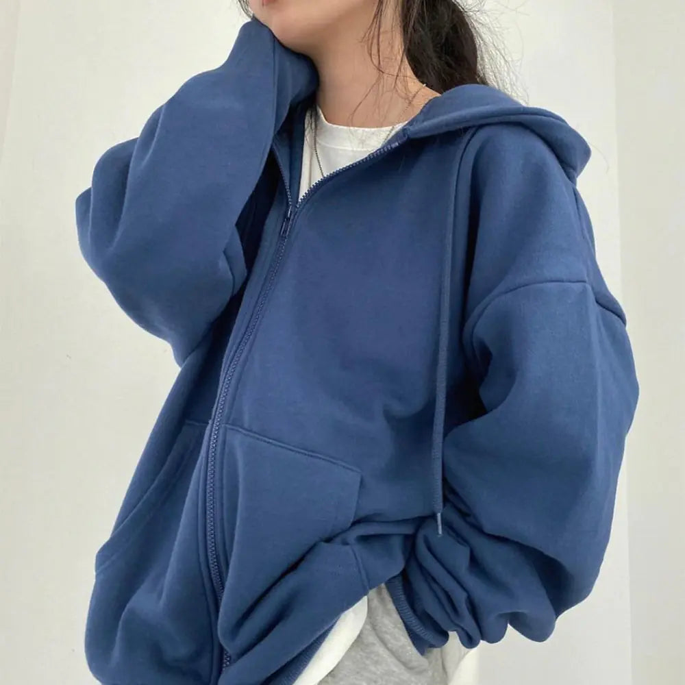 Women's Long Sleeve Zipper Hoodie