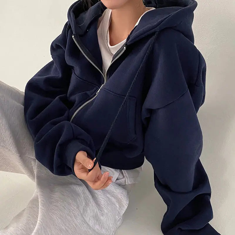 Women's Long Sleeve Zipper Hoodie