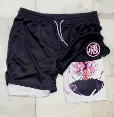 Men's Sporty anime, Breathable Workout Shorts