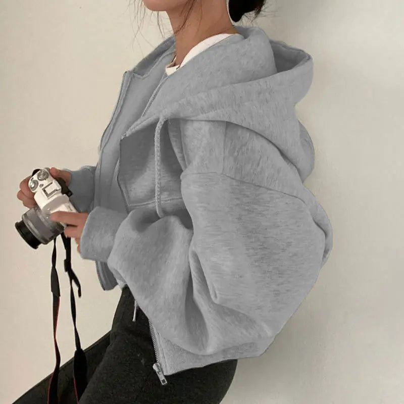 Women's Long Sleeve Zipper Hoodie