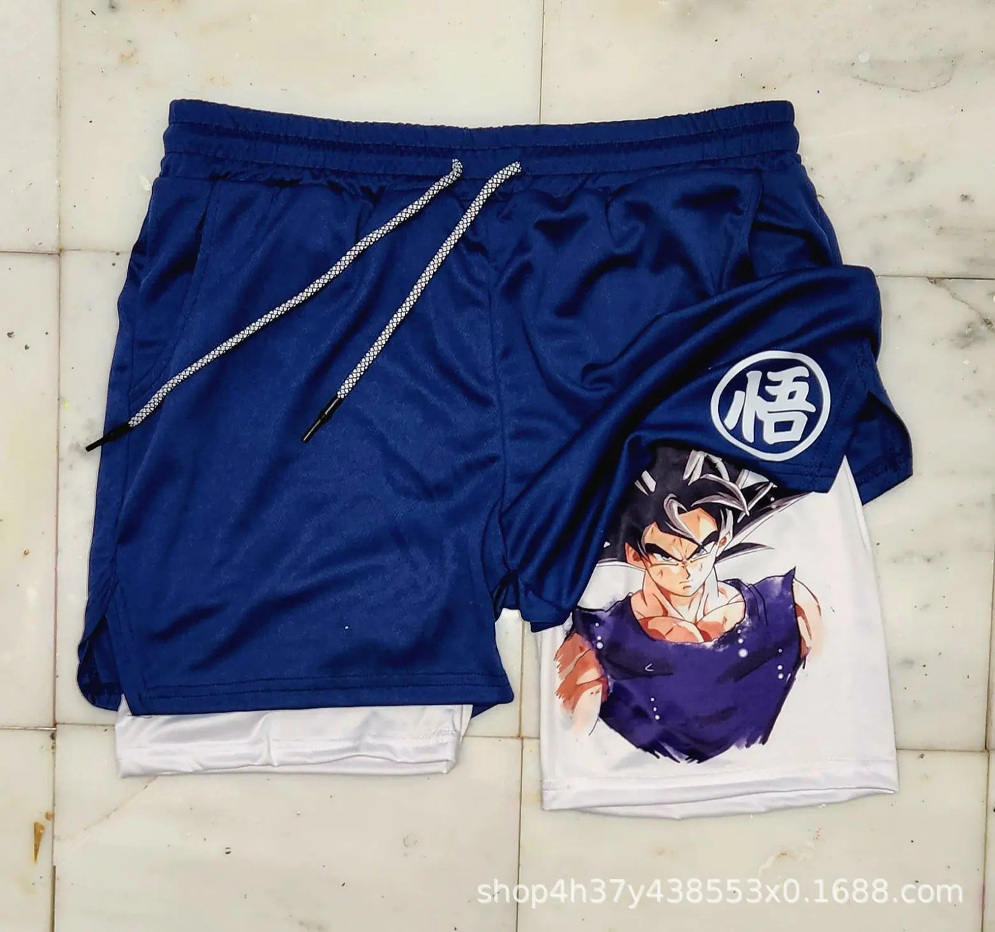 Men's Sporty anime, Breathable Workout Shorts