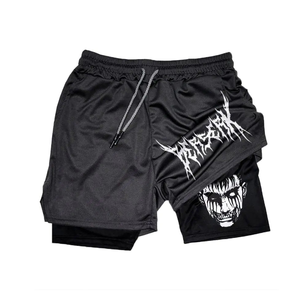 Men's Sporty anime, Breathable Workout Shorts