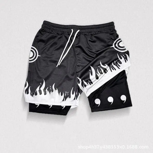 Men's Sporty anime, Breathable Workout Shorts