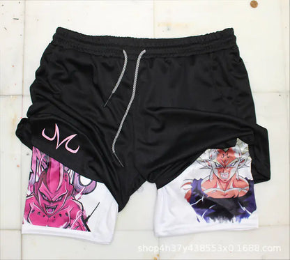 Men's Sporty anime, Breathable Workout Shorts
