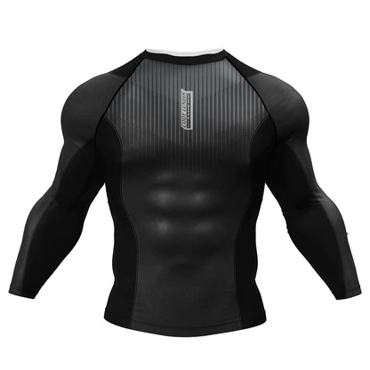 Red Plume Men’s Athletic Long Sleeve Compression Shirts/Men’s Cool Compression Top for Sports