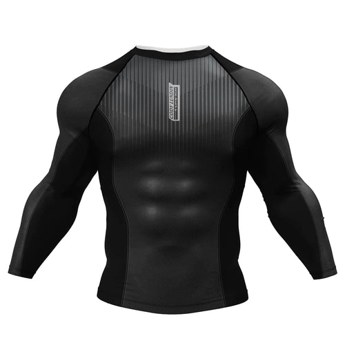 Red Plume Men’s Athletic Long Sleeve Compression Shirts/Men’s Cool Compression Top for Sports