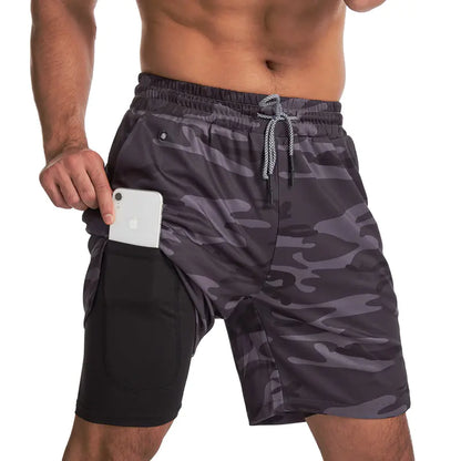 Camouflage Running Training Shorts for Fitness